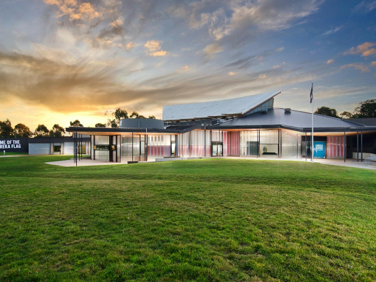 Eureka Centre Ballarat is a museum at the site of the 1854 Eureka Stockade.