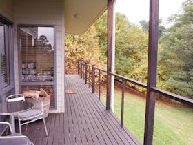 Deck and Garden, Mountain Ash cottage