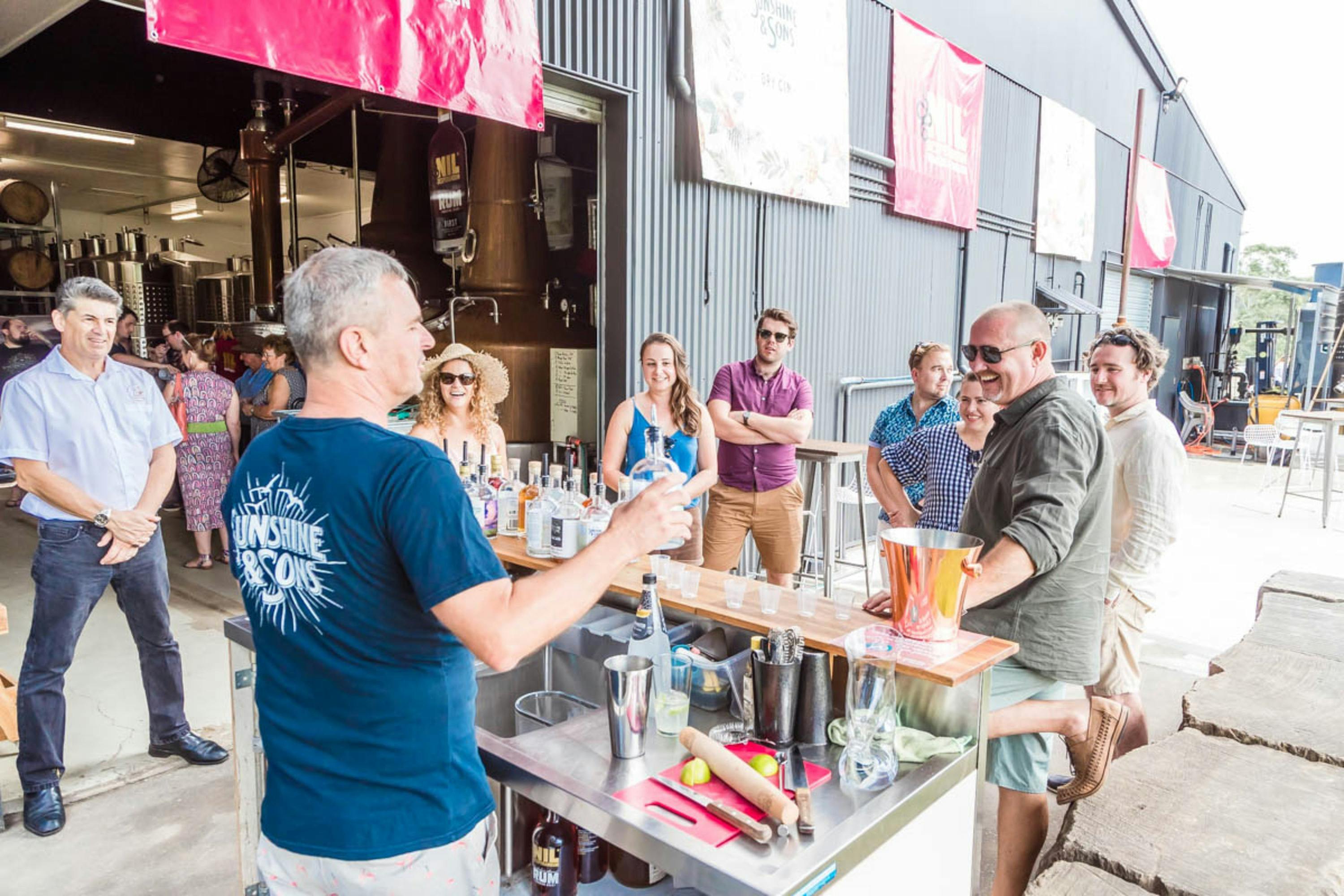 Craft spirit tastings at Sunshine & Sons Distillery