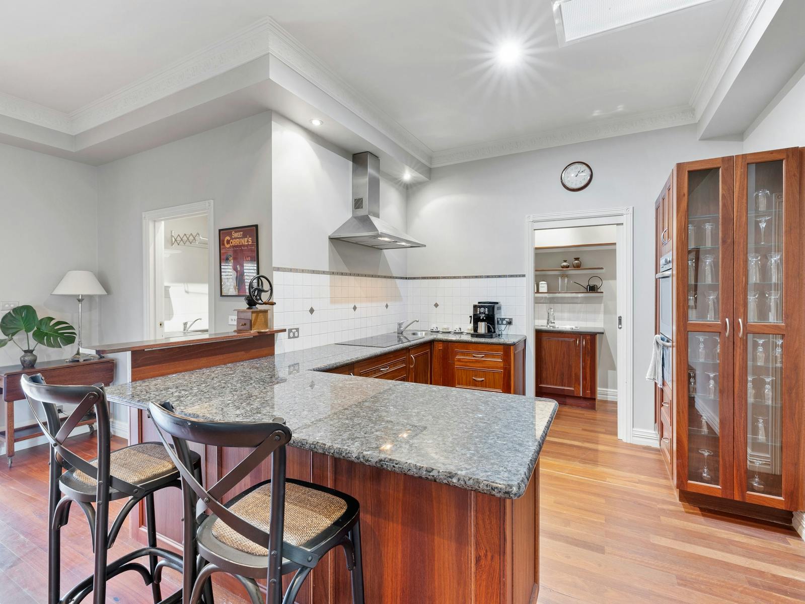 Kitchen and walk-in pantry
