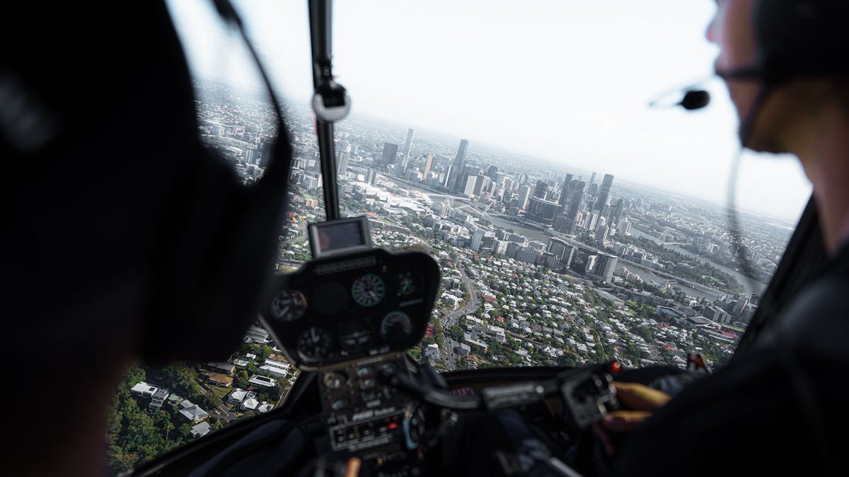 city scenic brisbane skyline helicopter tour australia queensland
