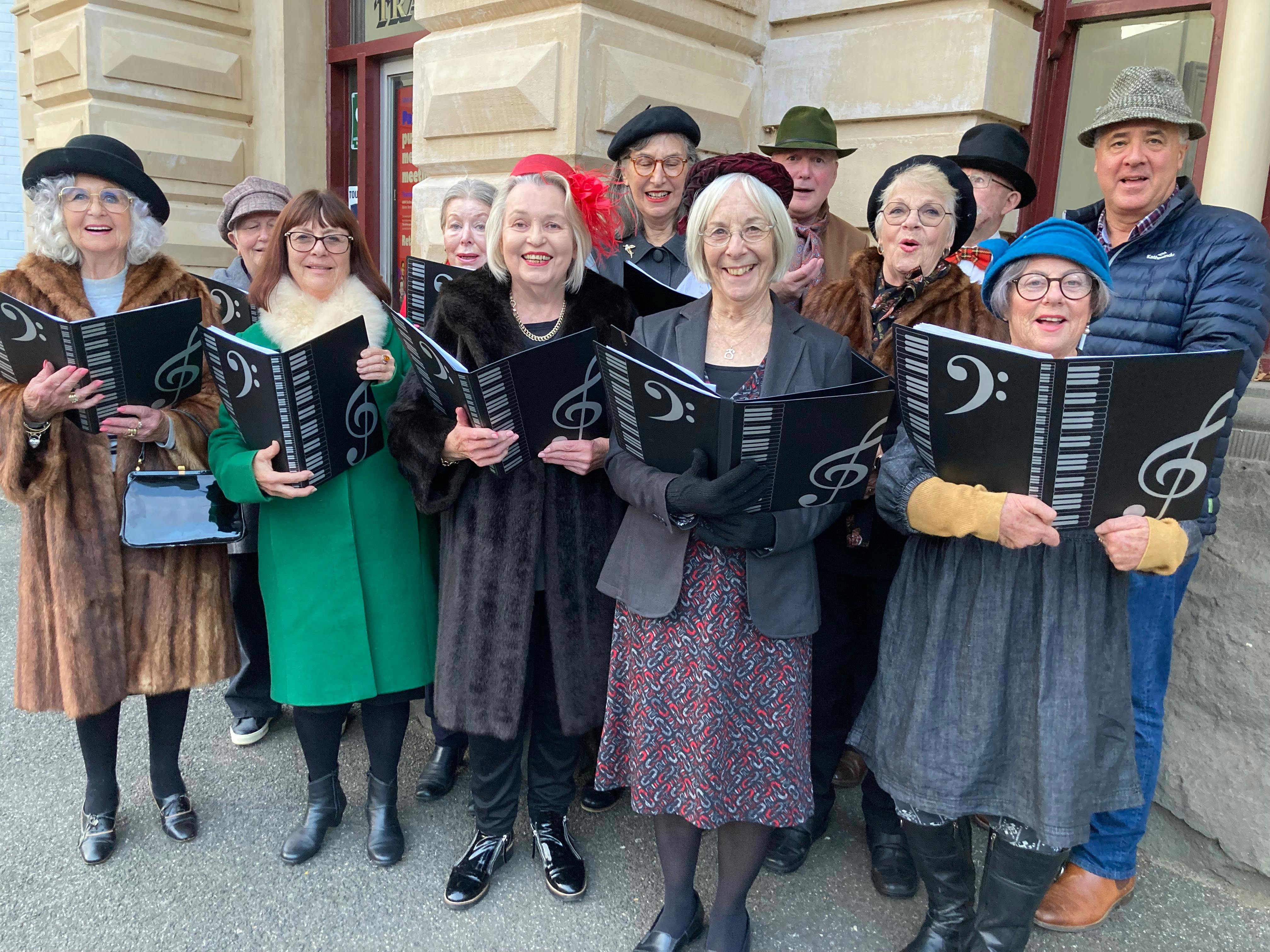 The Ballarat Singers in costume for their heritage performance