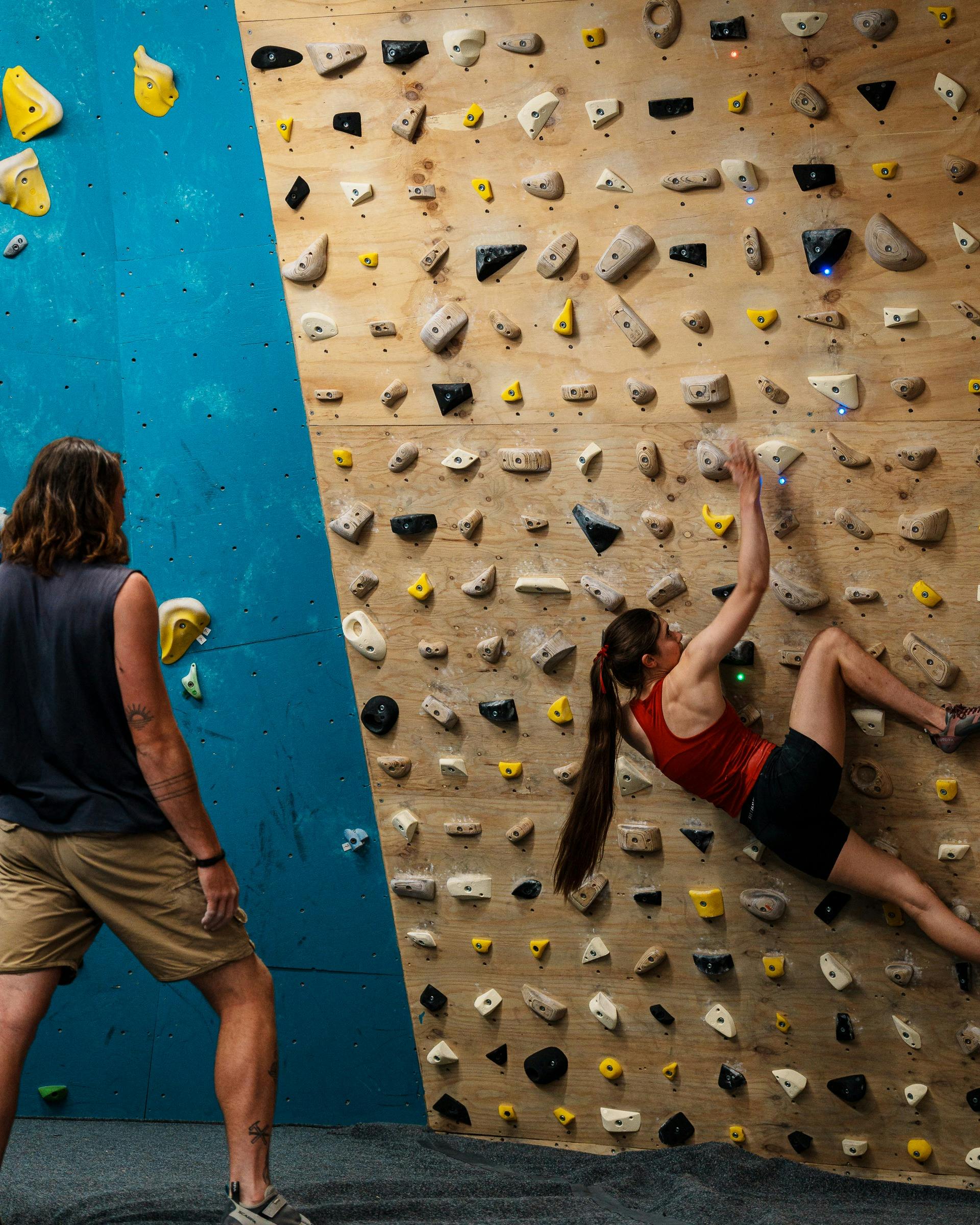 Climber in Climbing Gym