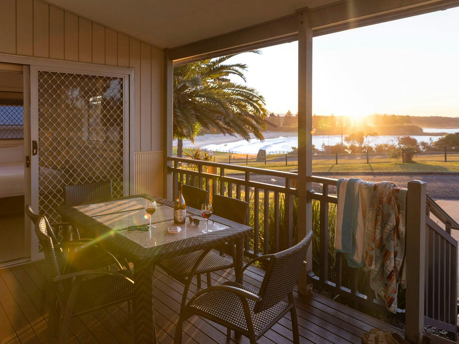 Cabin view at Reflections Bermagui