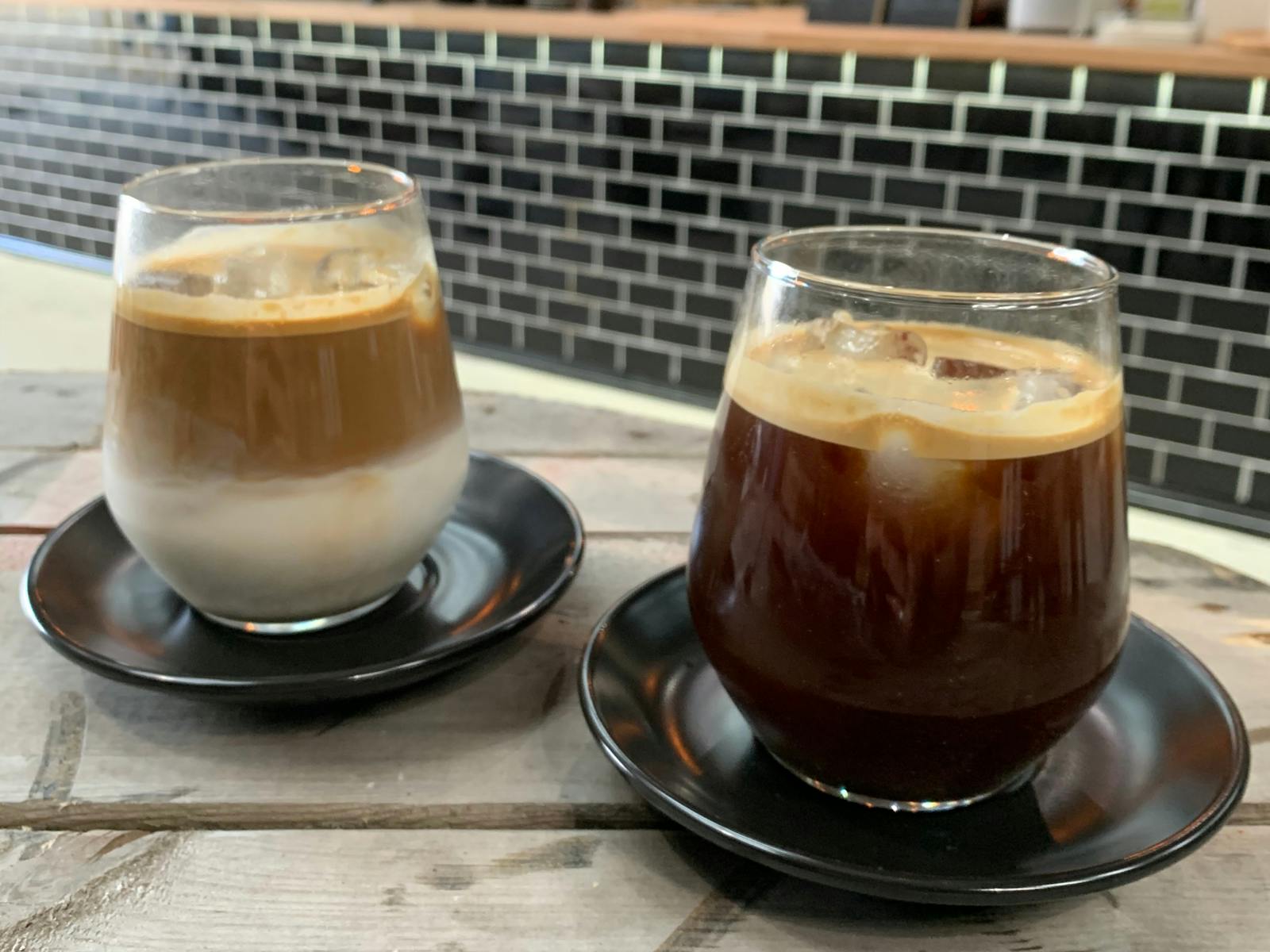 Iced Latte & Iced Long Black made with single origin cold brew