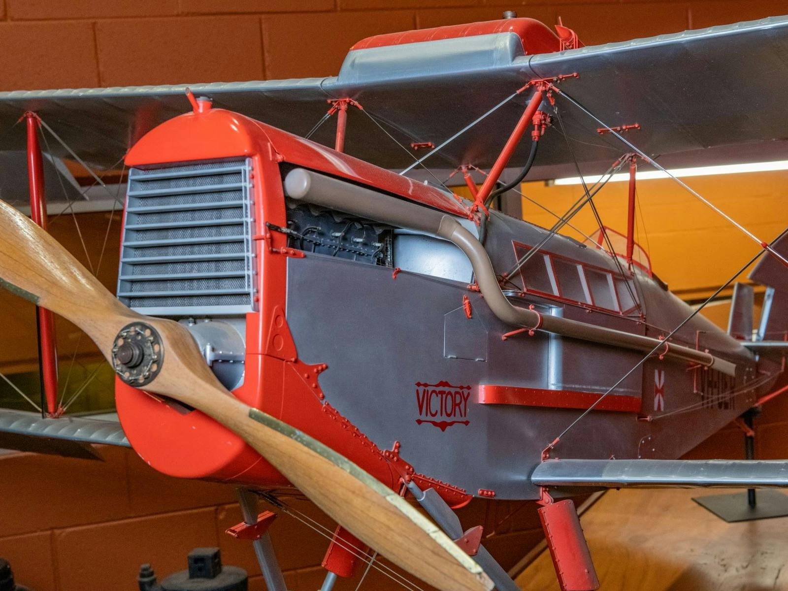 Quarter scale model of the Victory, the first aerial ambulance, that took flight 17th May 1928 Quarter scale model of the Victory, the first aerial ambulance, that took flight 17th May 1928