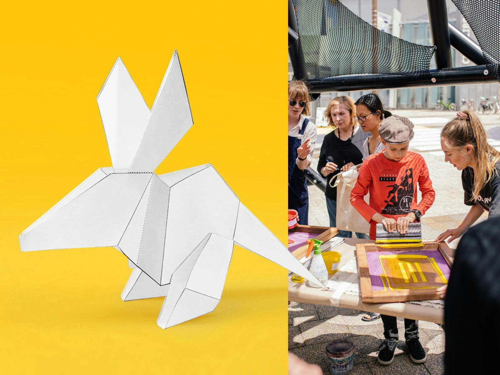 paper bilby and screen printing