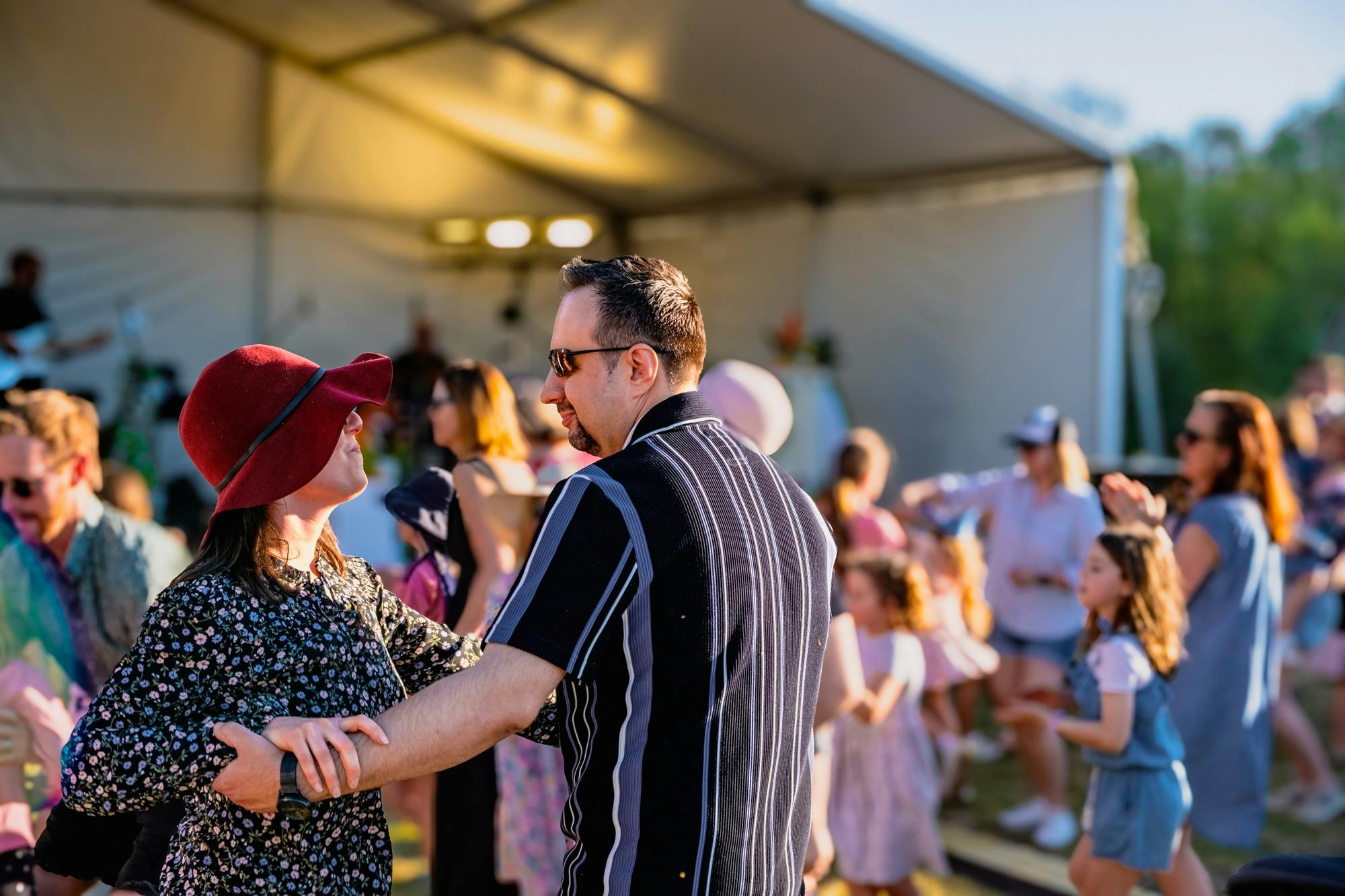 Couple dancing at Live at Lanyon