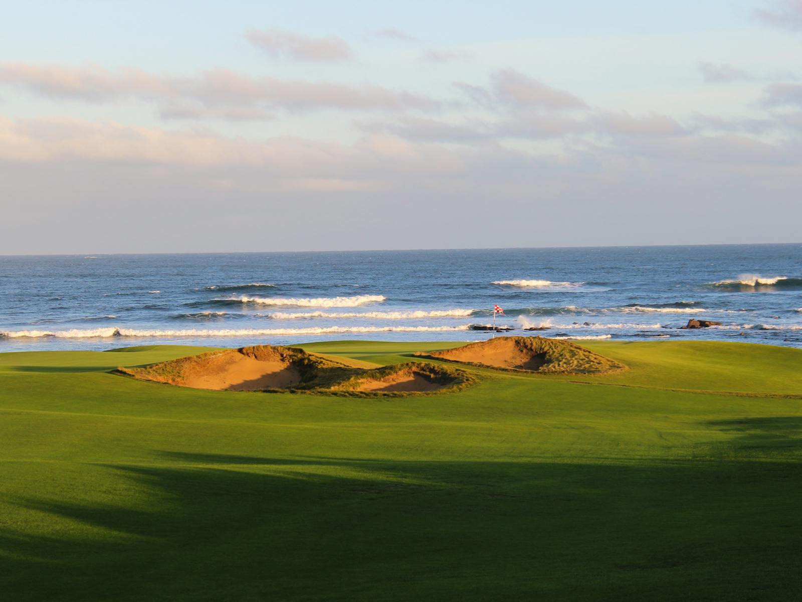 The opening hole provides a taste of the links golf ahead.