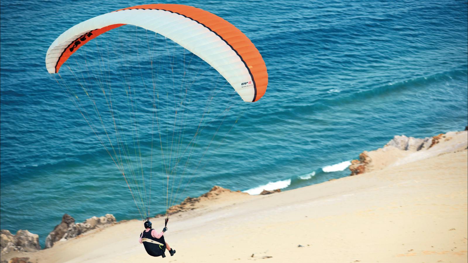Parachuting in Rainbow Beach, Queensland.