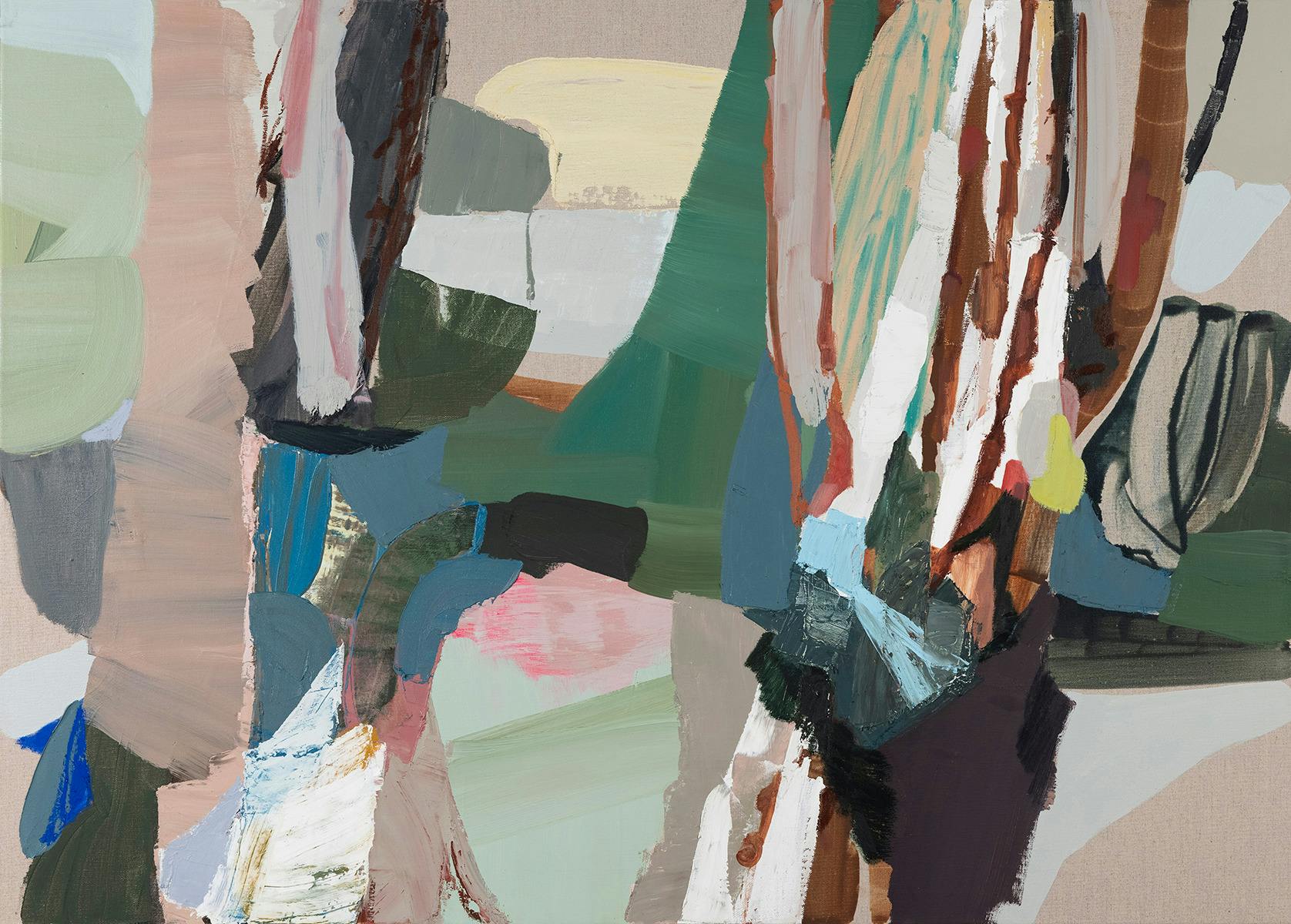 Melissa Boughey, Habitat tributary, 2025, oil on linen, 100 x 140cm