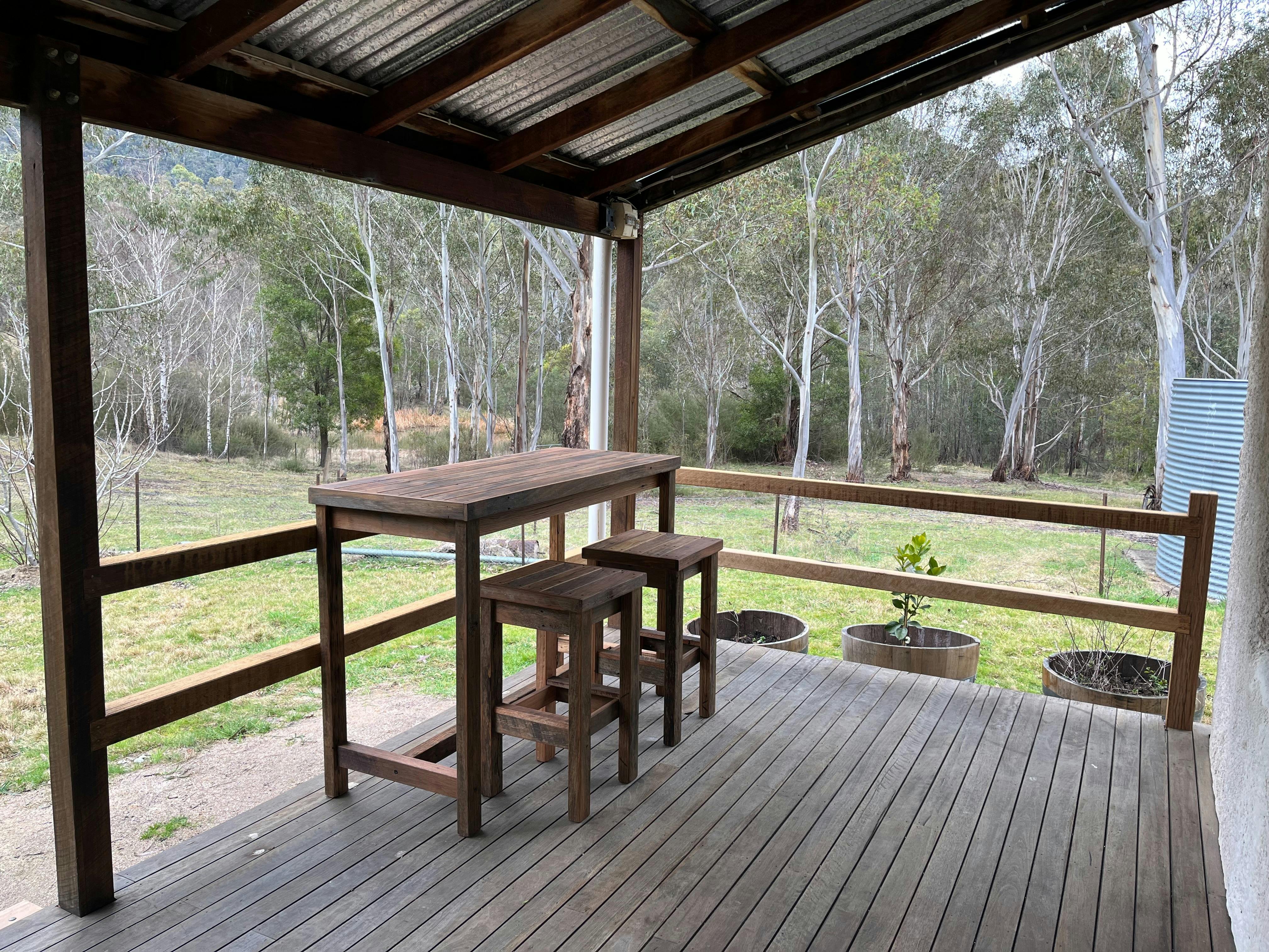 Deck table and chairs