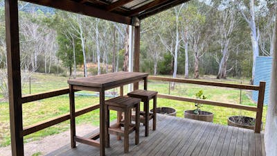 Deck table and chairs