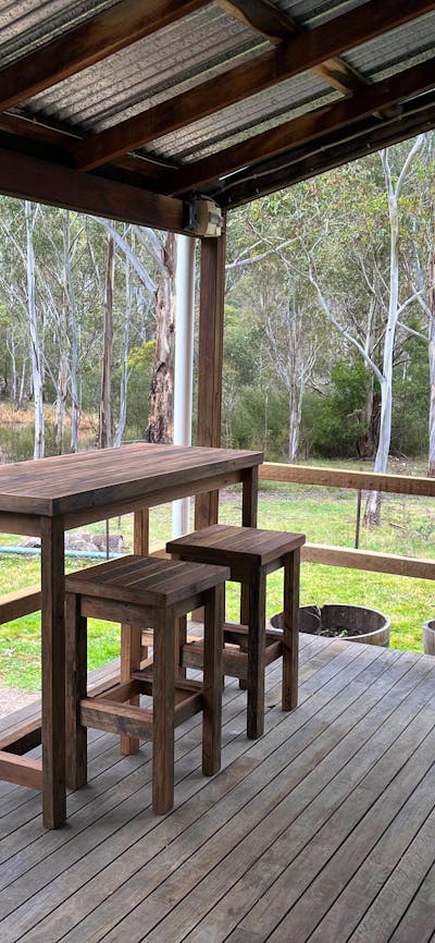 Deck table and chairs