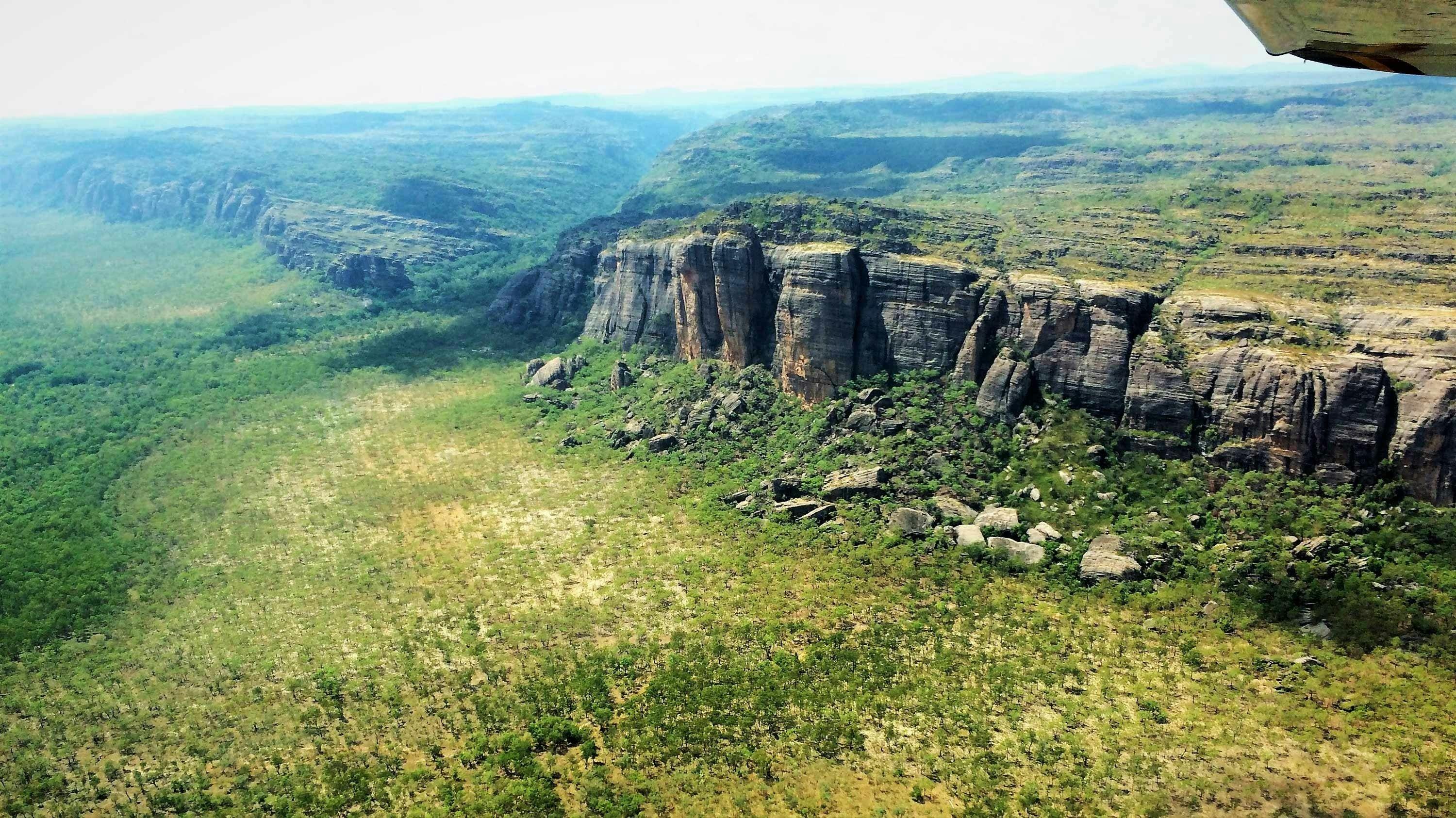 Arnhem escarpment bordering Kakadu National Park - up to 340 metres high and truly awe inspiring