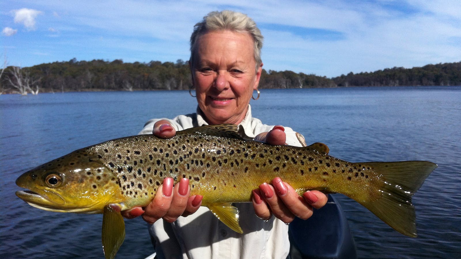 Ladies fly fishing Arthurs Lake