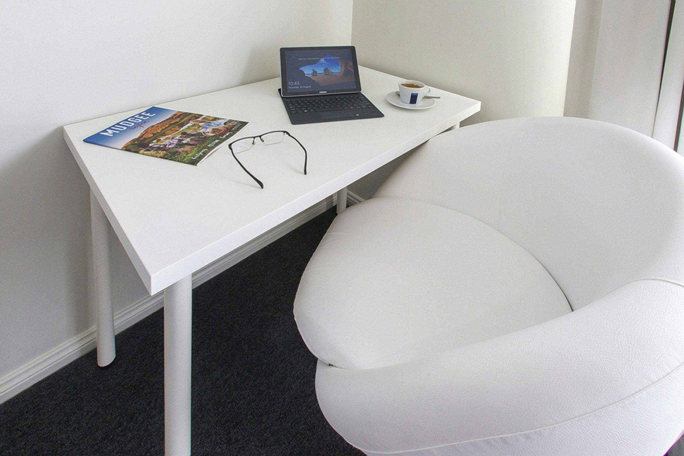 Work from the comfort of your room.