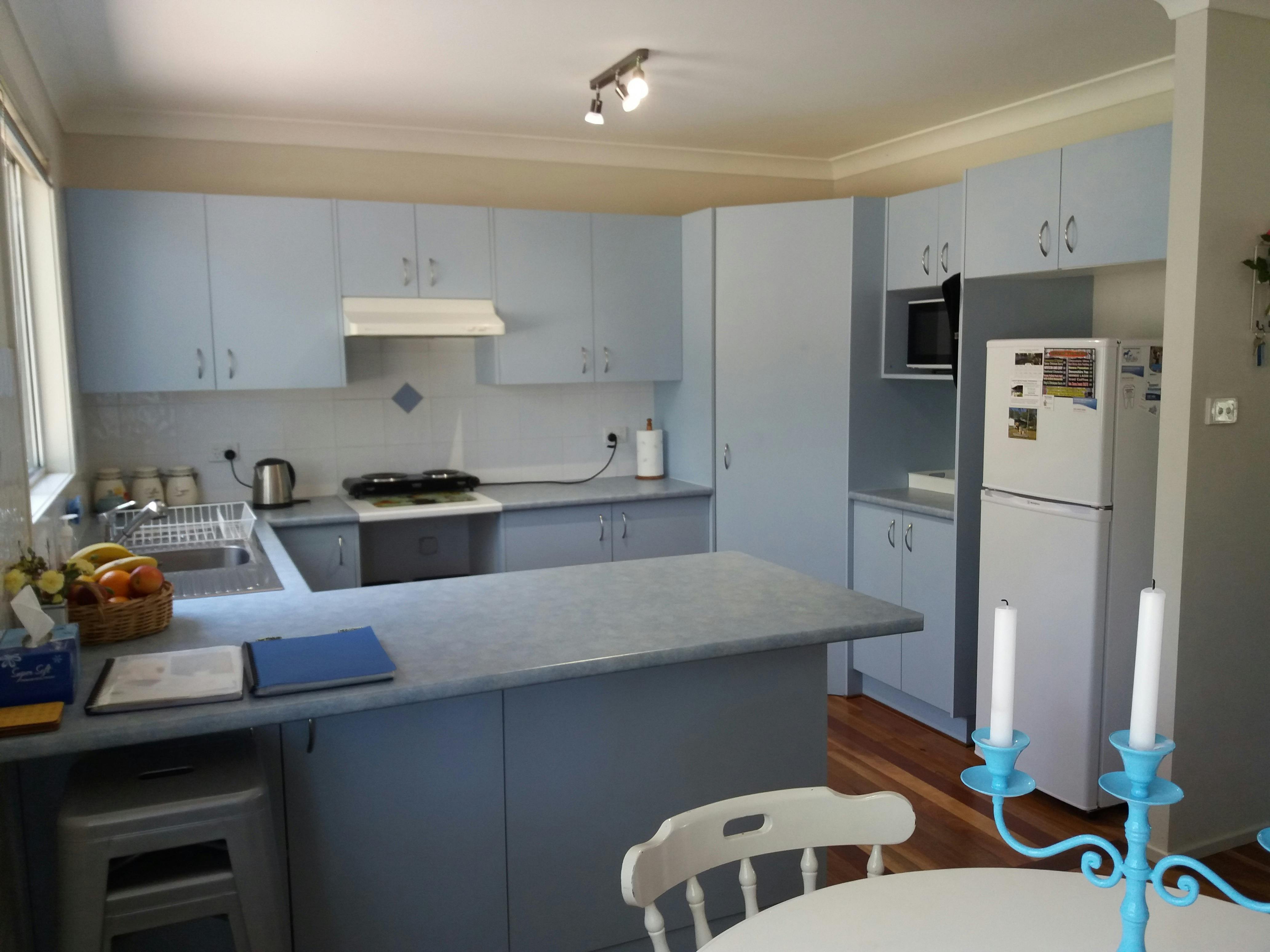 Kitchen view from dining nook