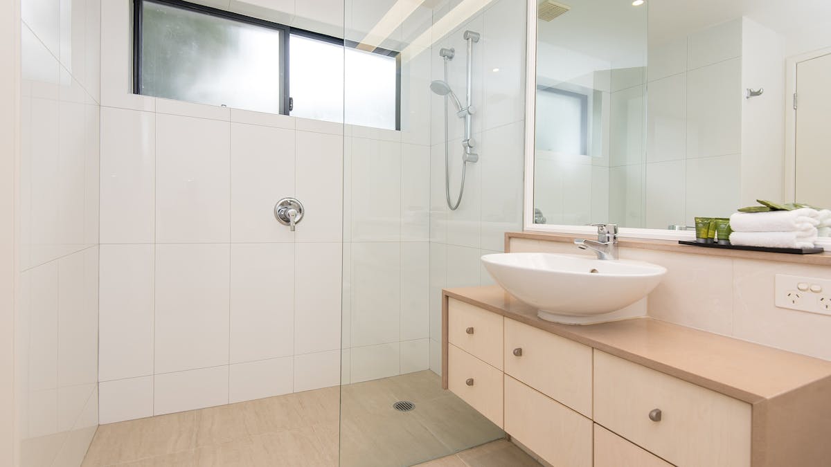 walk in shower spacious self contained apartments