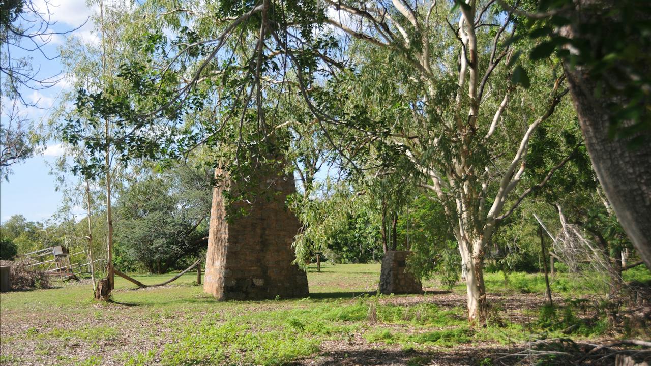 Pylon on the south bank of the Katherine River.