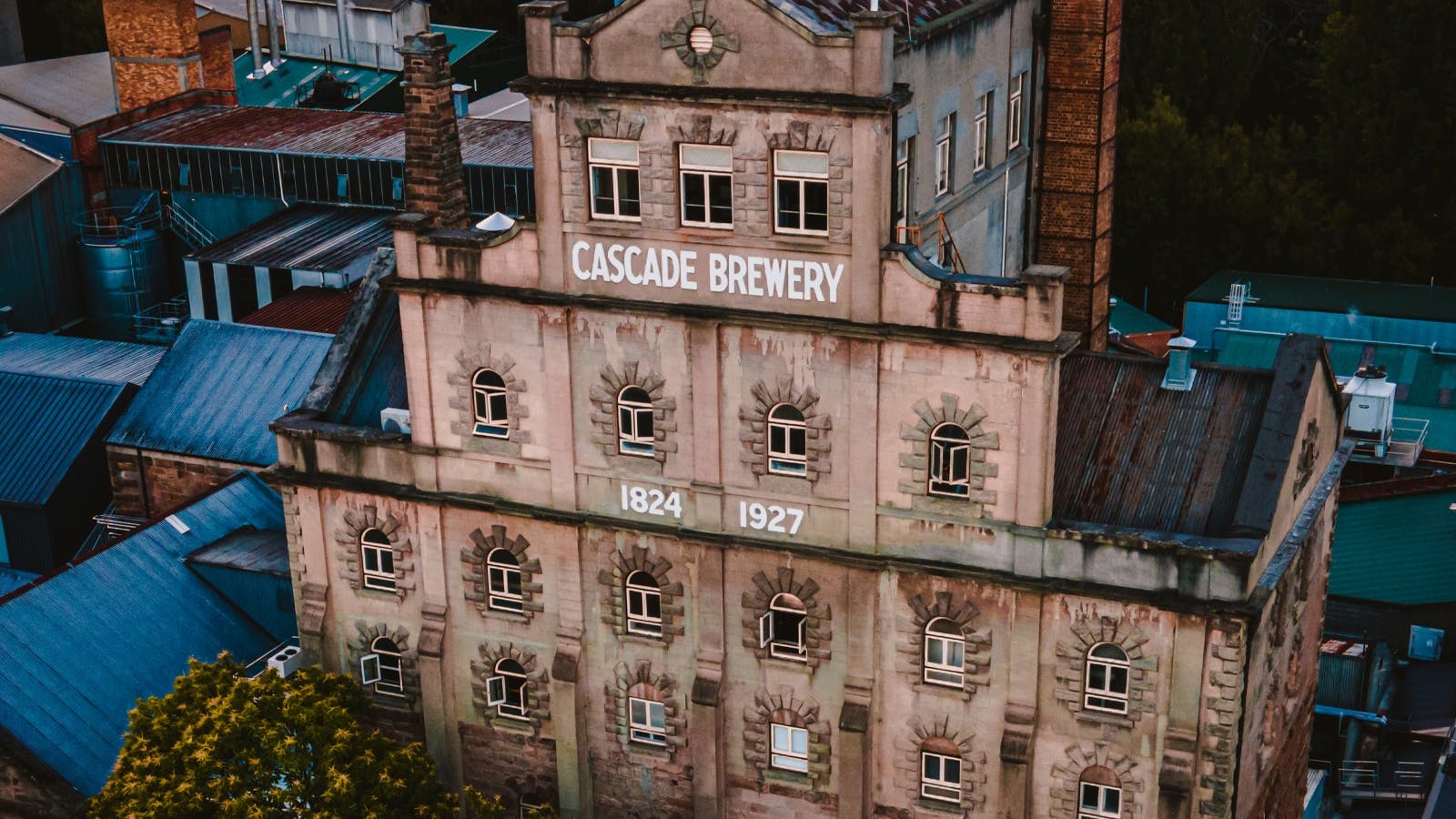 Drone Image of Cascade Brewery