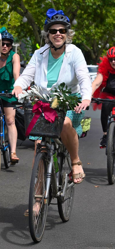 Women riding bikes