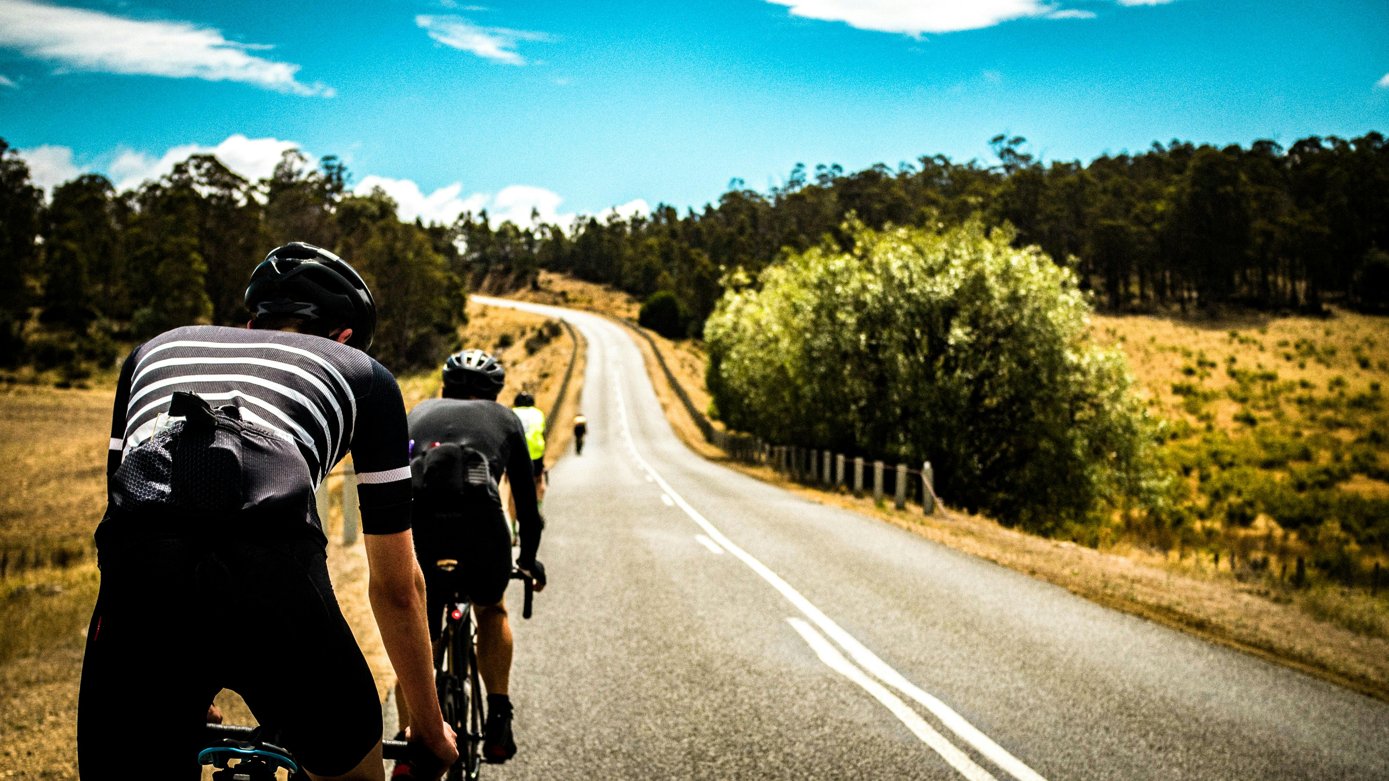 Riders riding through the Central Highlands Tasmania