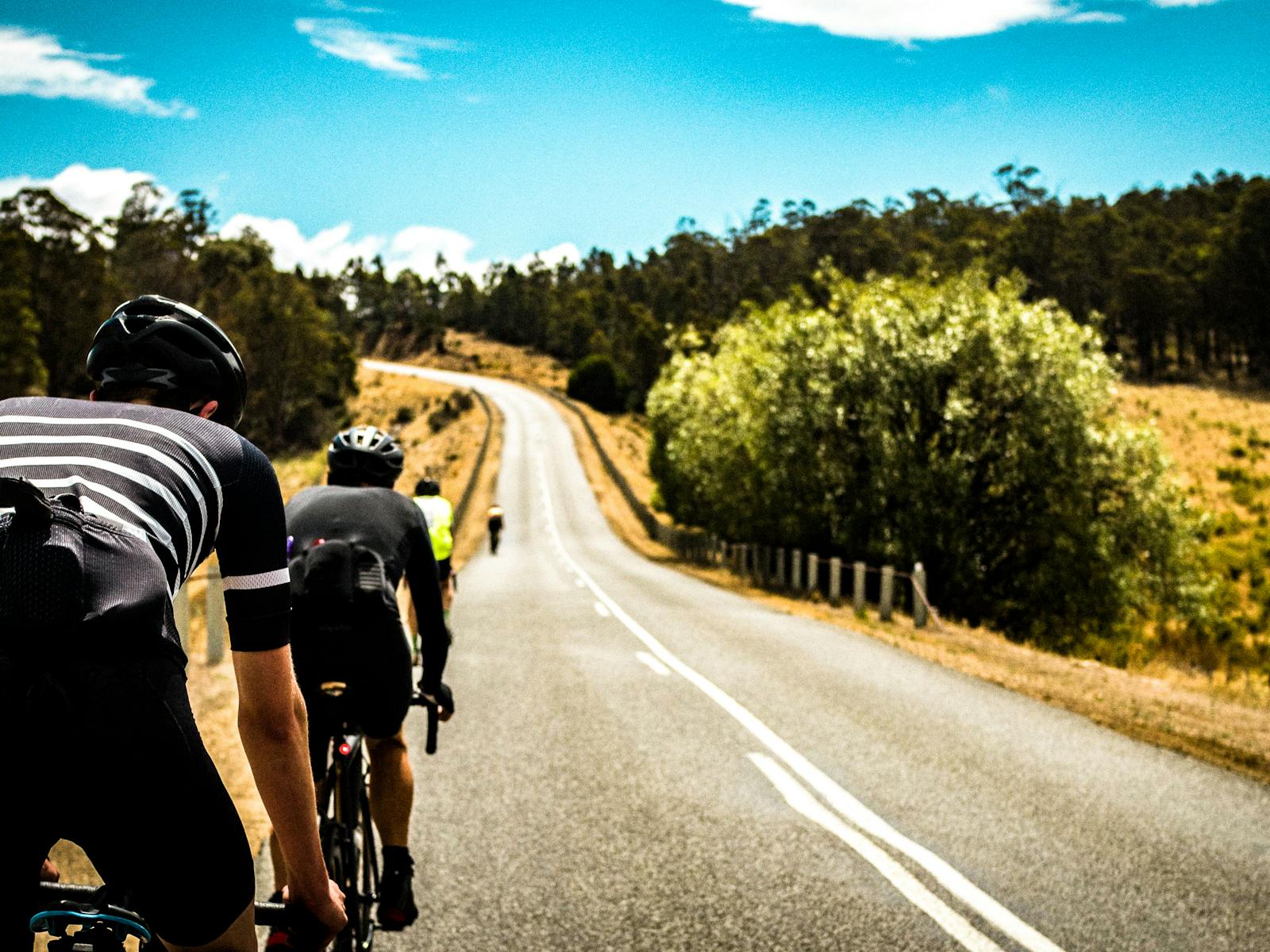 Riders riding through the Central Highlands Tasmania