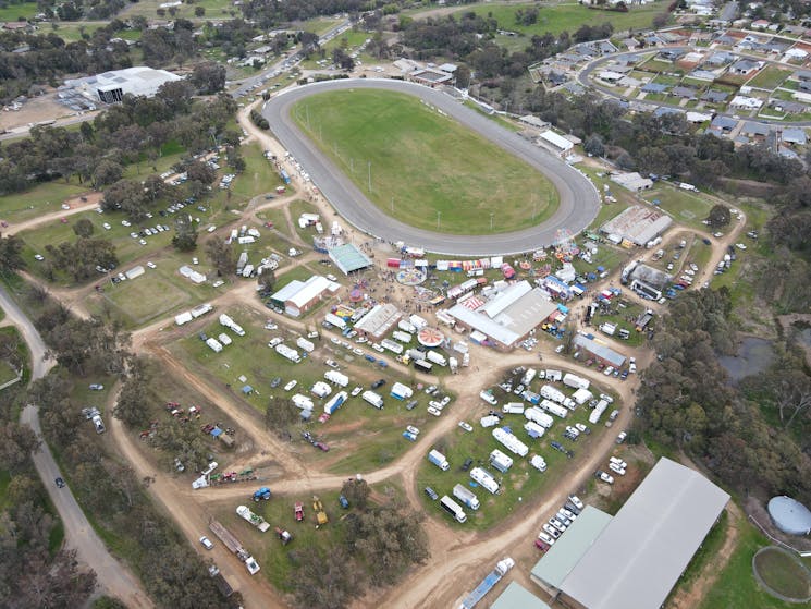 Aerial view of the Young Showground 2023