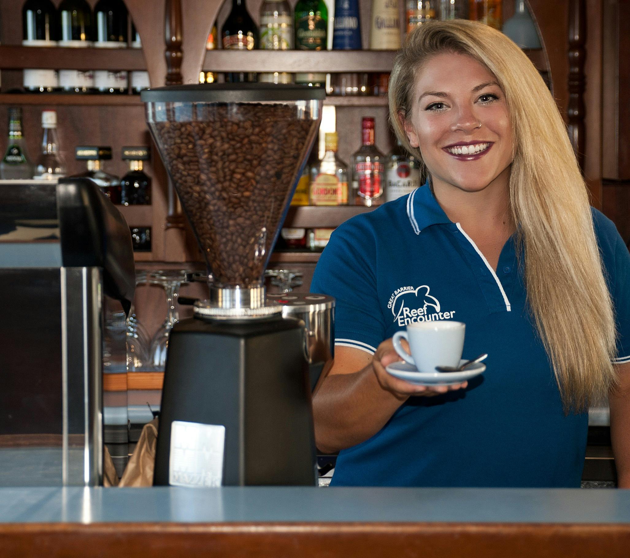 Bar onboard the Reef Encounter