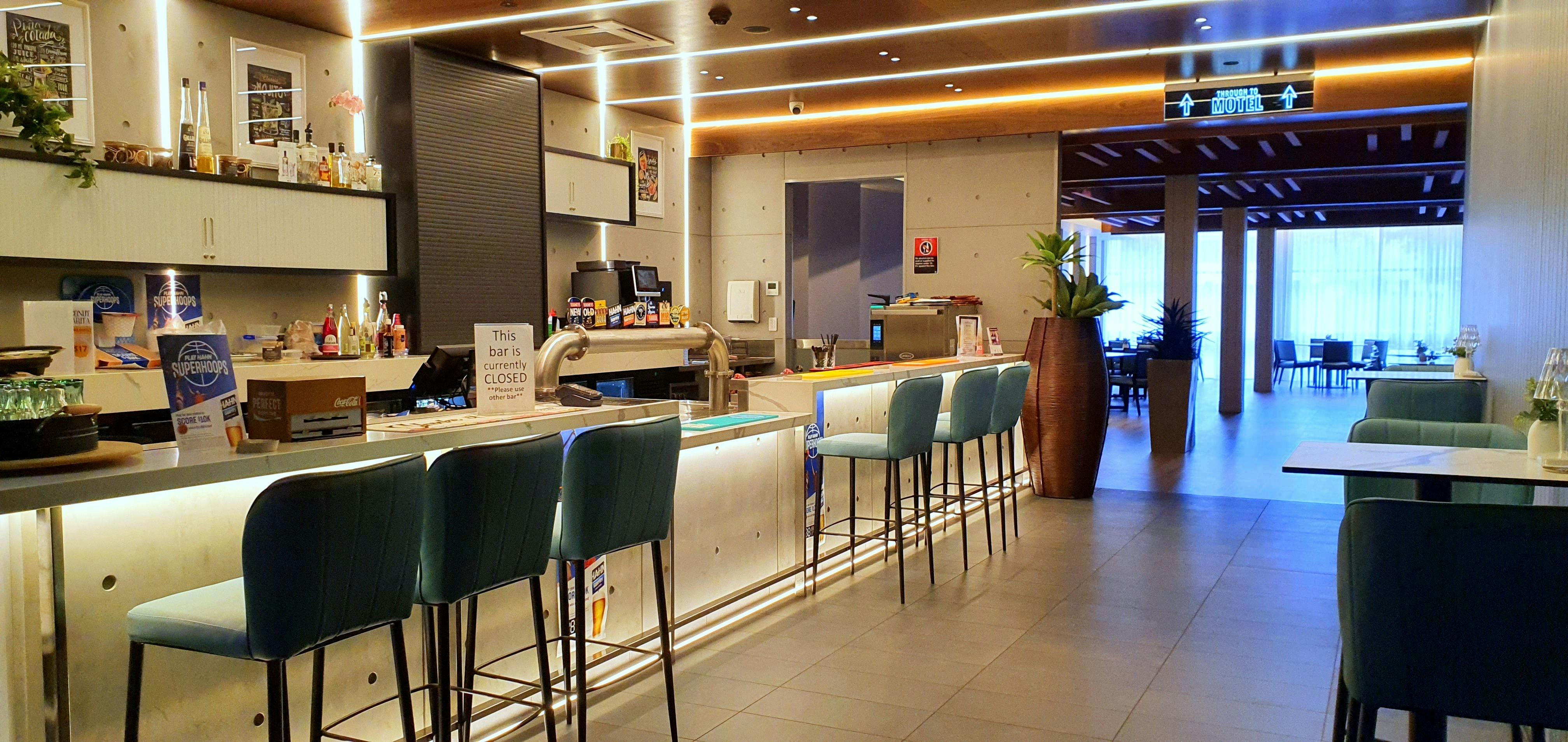 Cocktail bar at Maclean Bowling Club next to the Club's dining room and auditorium