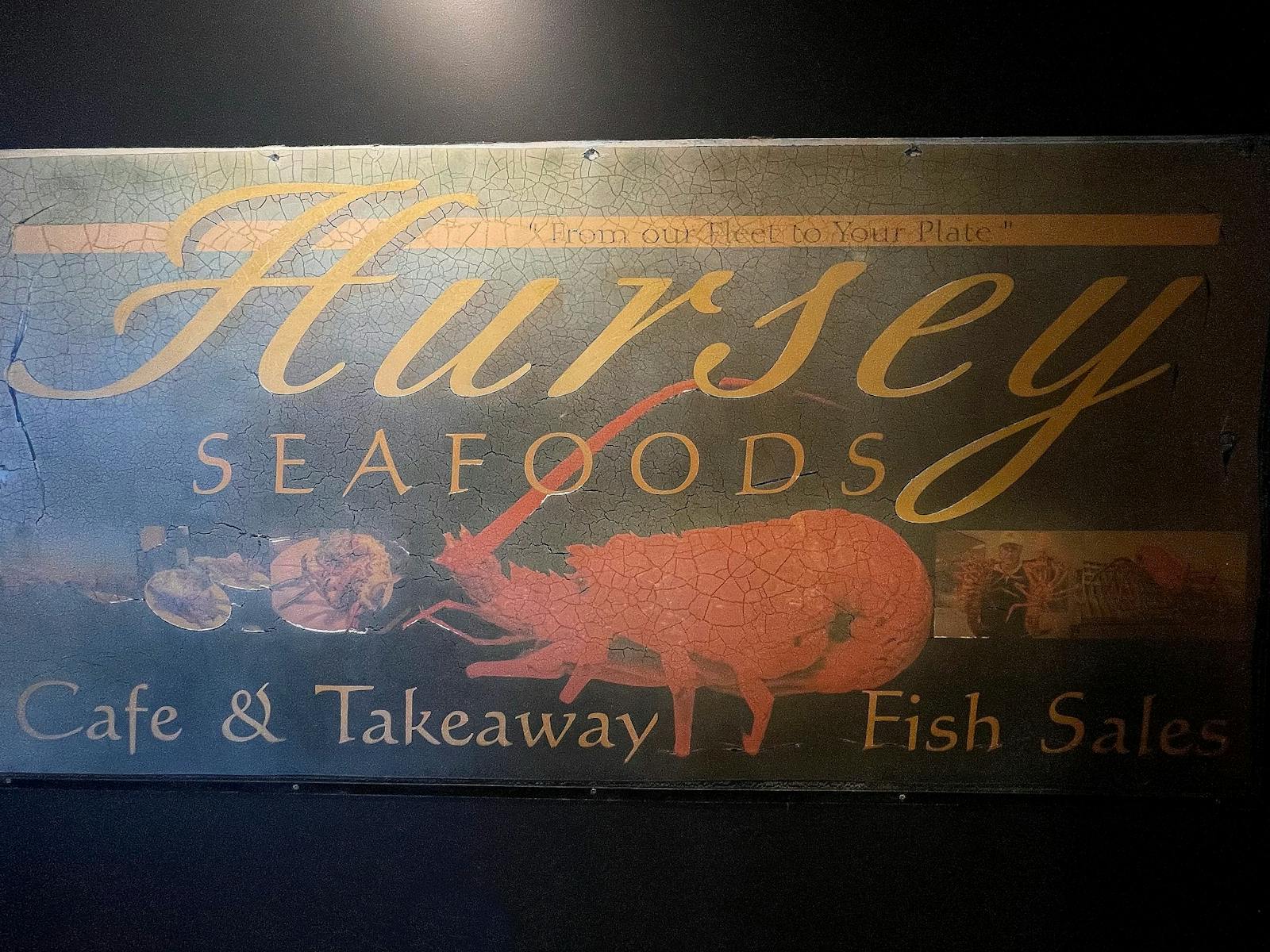 Hursey Seafoods vintage sign