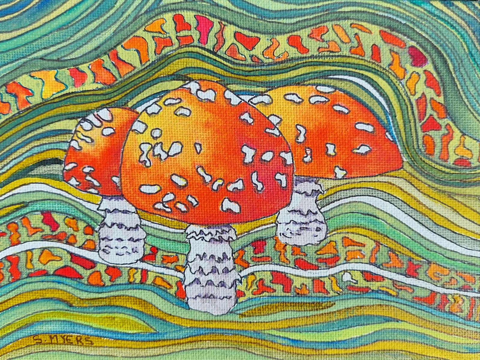 Fungi inspired painting