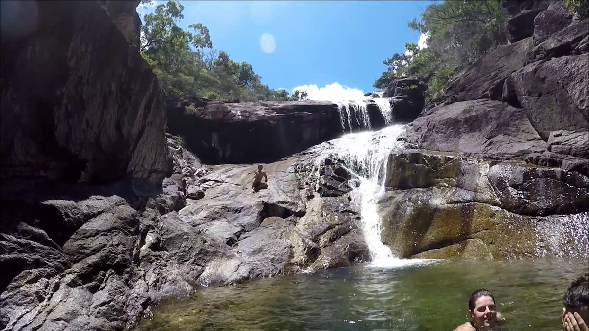 One of the many safe and refreshing places to swim on the trail