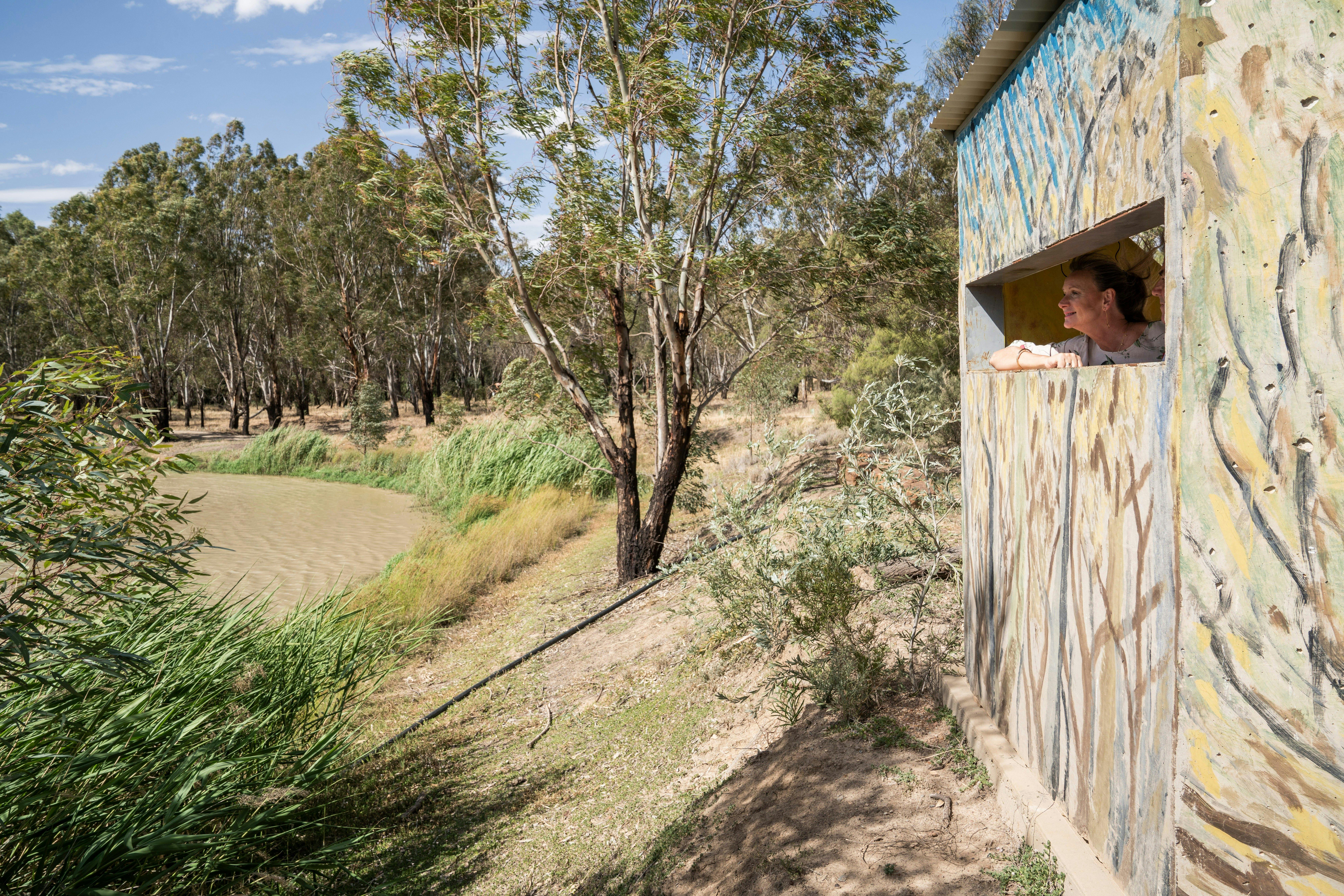Bird hide at the Narrandera Wetlands