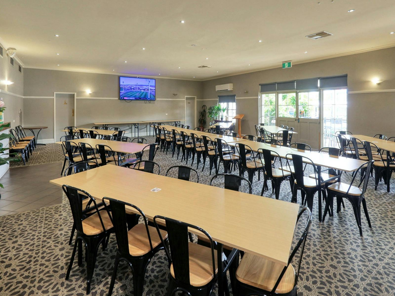 Spacious dining area