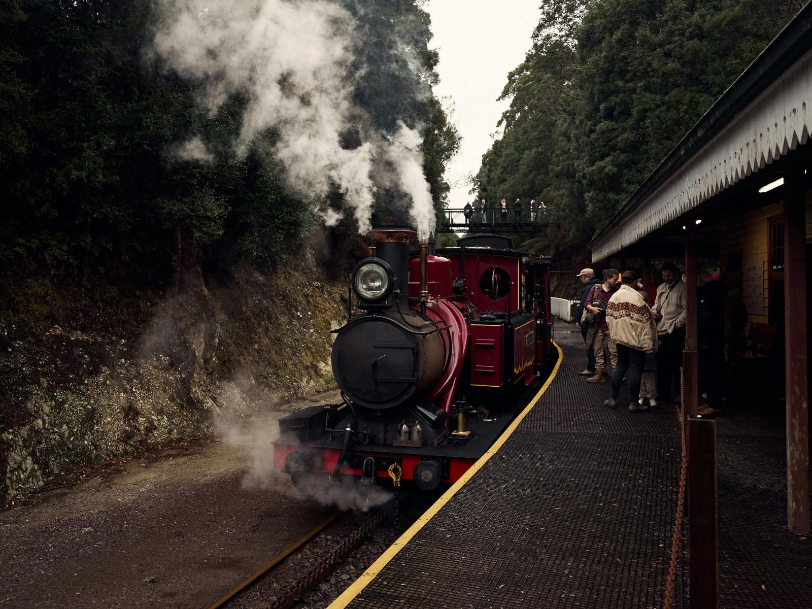 Arriving at Rinadeena Station
