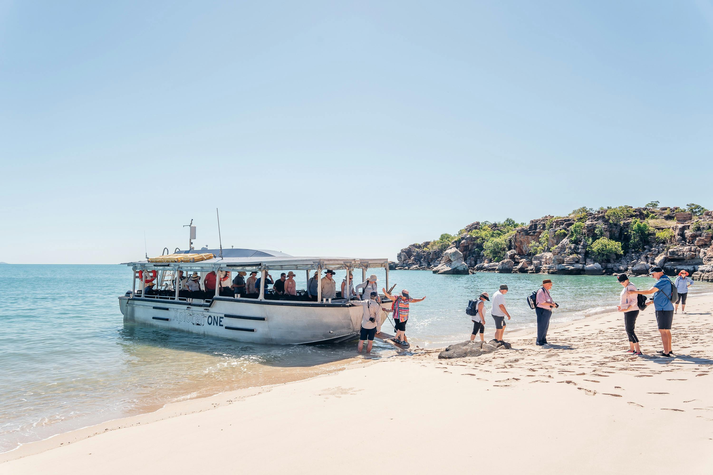Coral Expeditions The Kimberley Cruise Lumbarni Island Xplorer beach landing