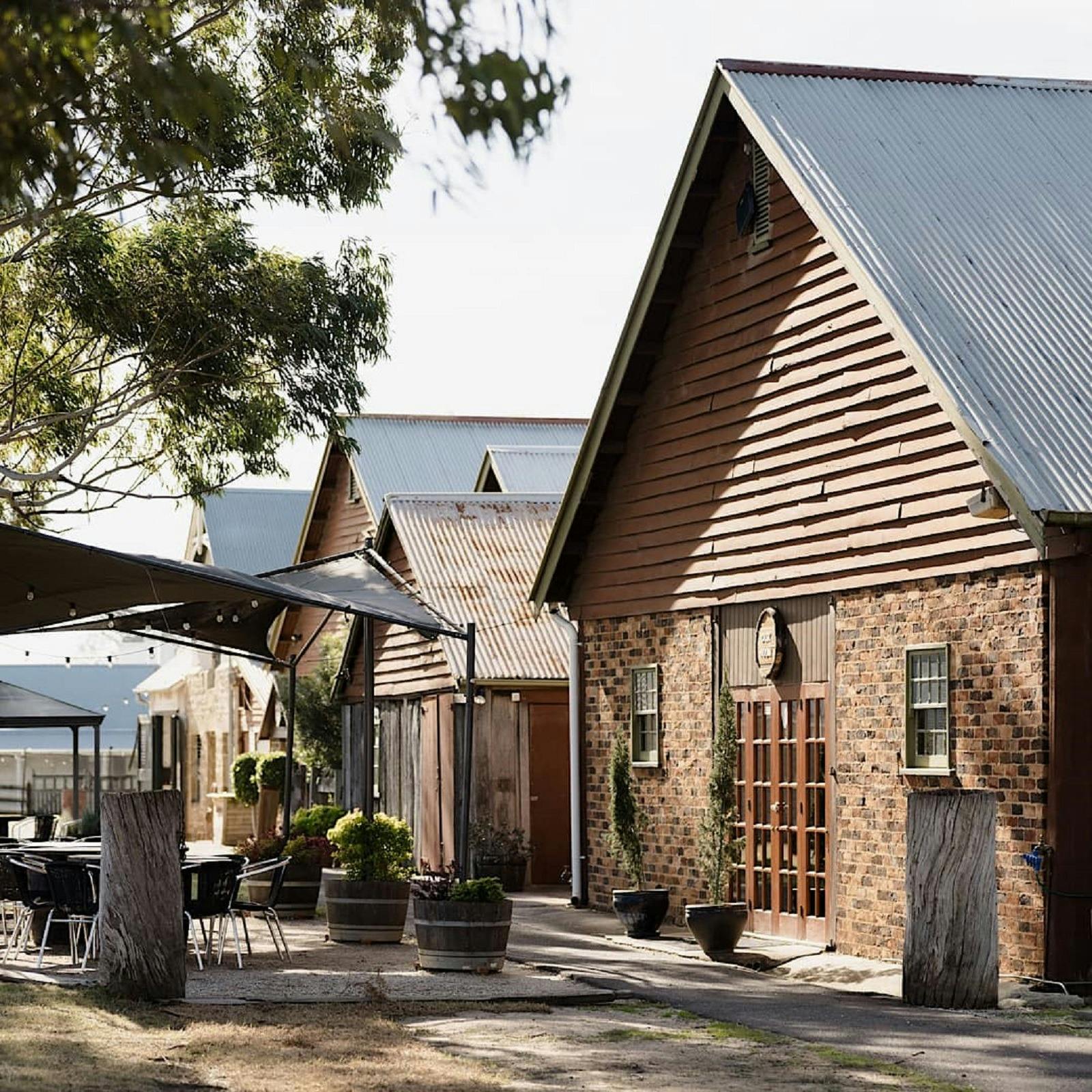 View of farm buildings