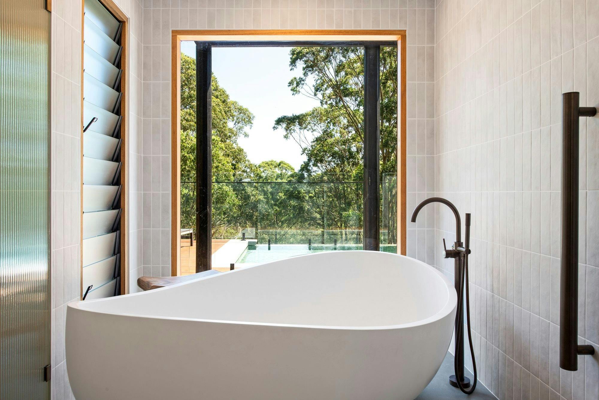 Relax in the stone bath and enjoy the views and watch the sunset