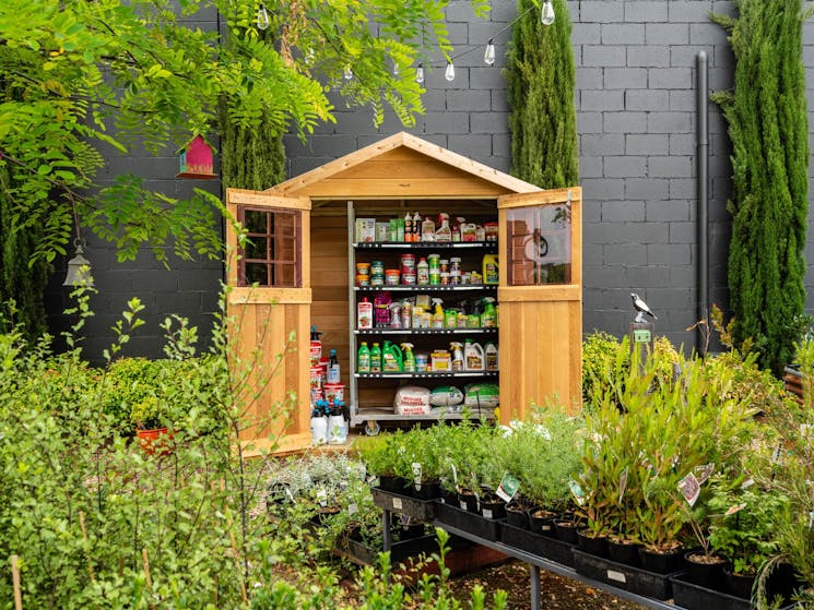 Garden shed in the nursery