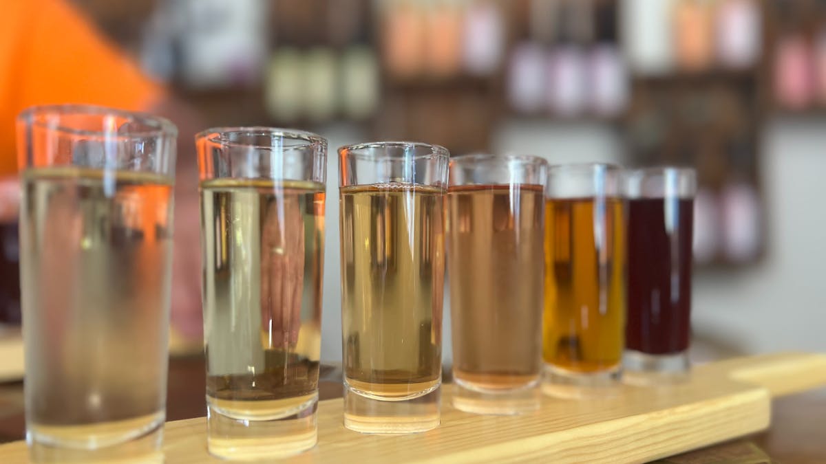 Selection of meads available