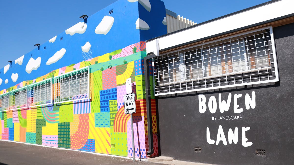 Artwork on the walls of  Bowen Lane