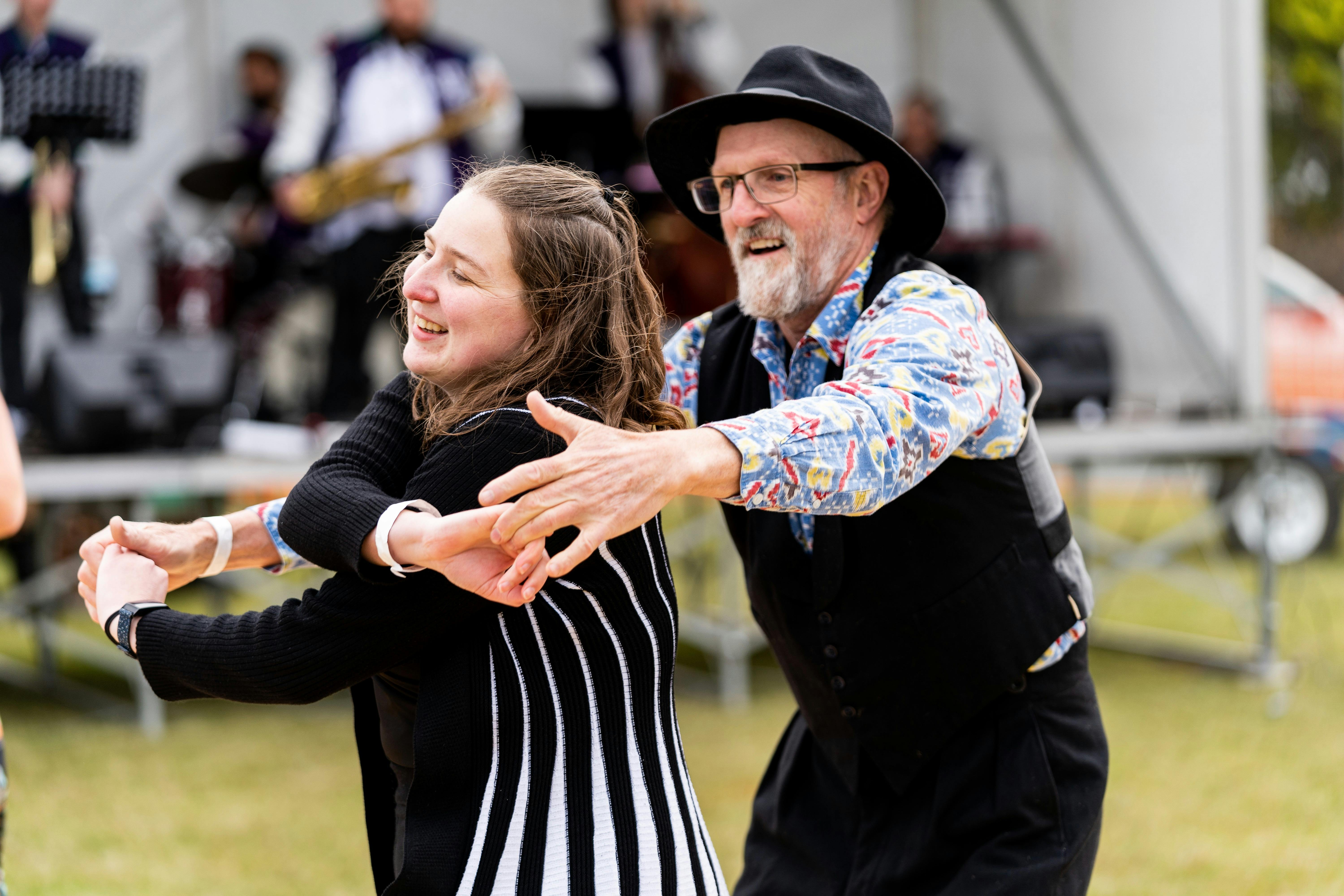 Kicking up heels on the dance floor