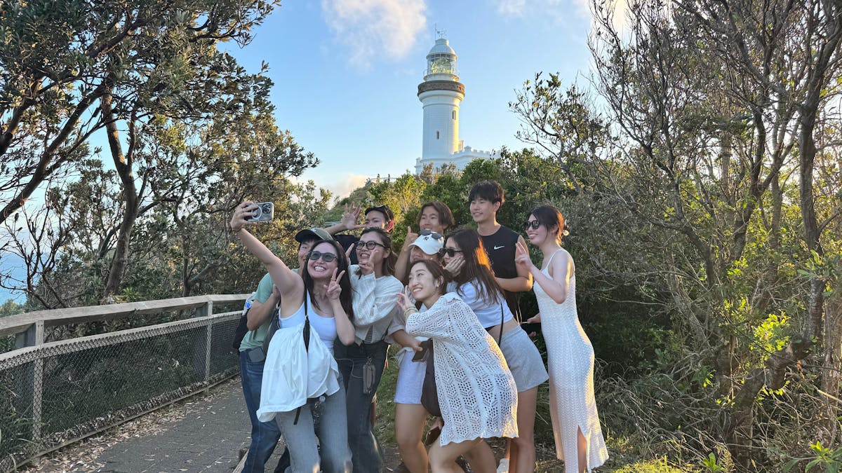 Paradise Tours group at Cape Byron Lighthouse