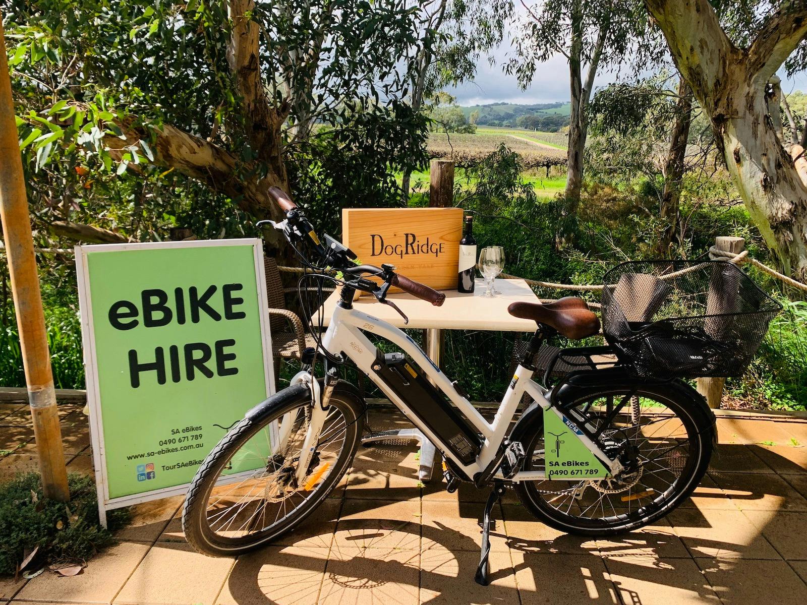 with ebike in foreground
