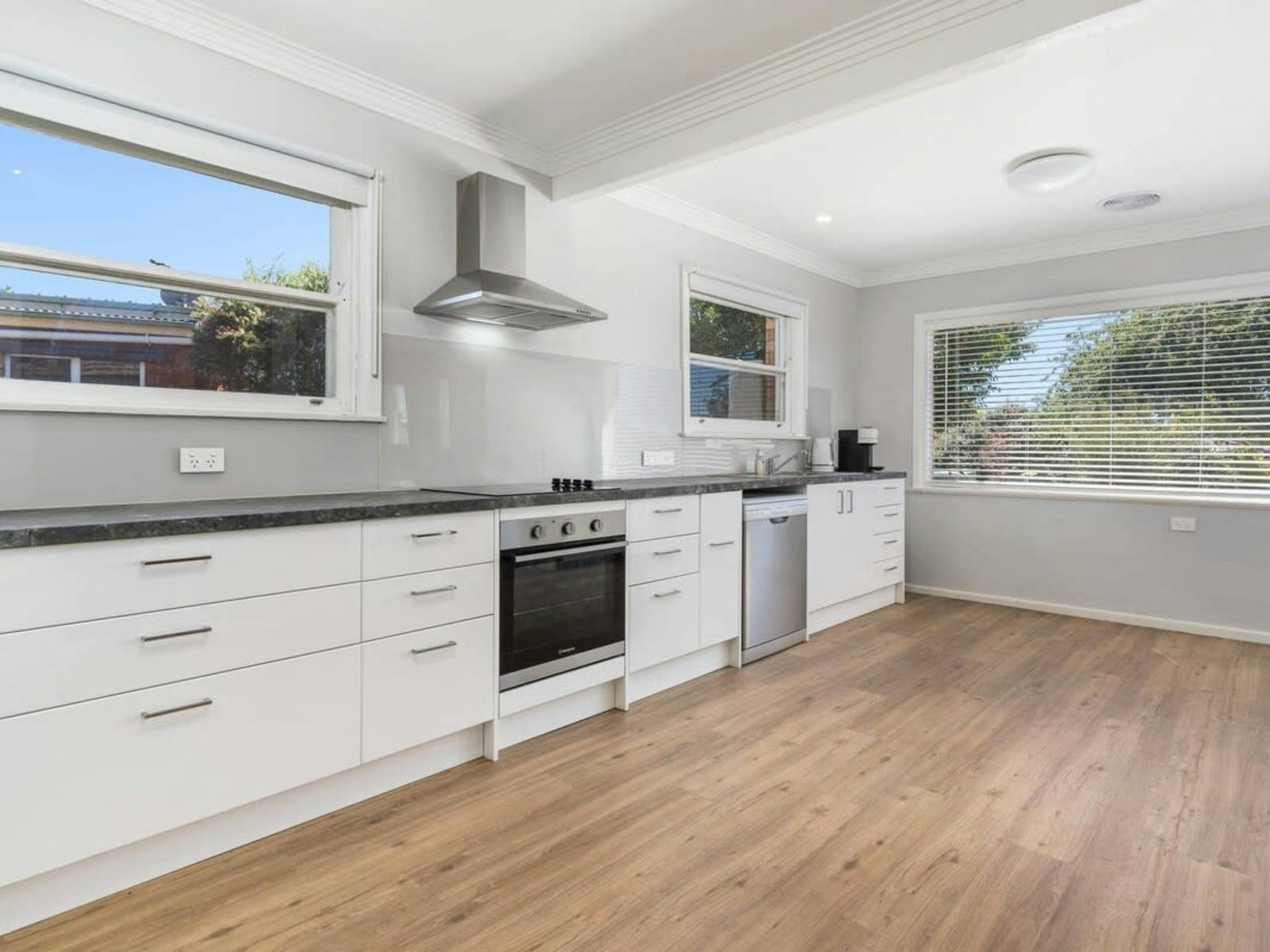 Open kitchen with lots of natural light