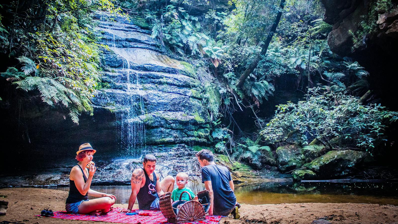 waterfall picnic