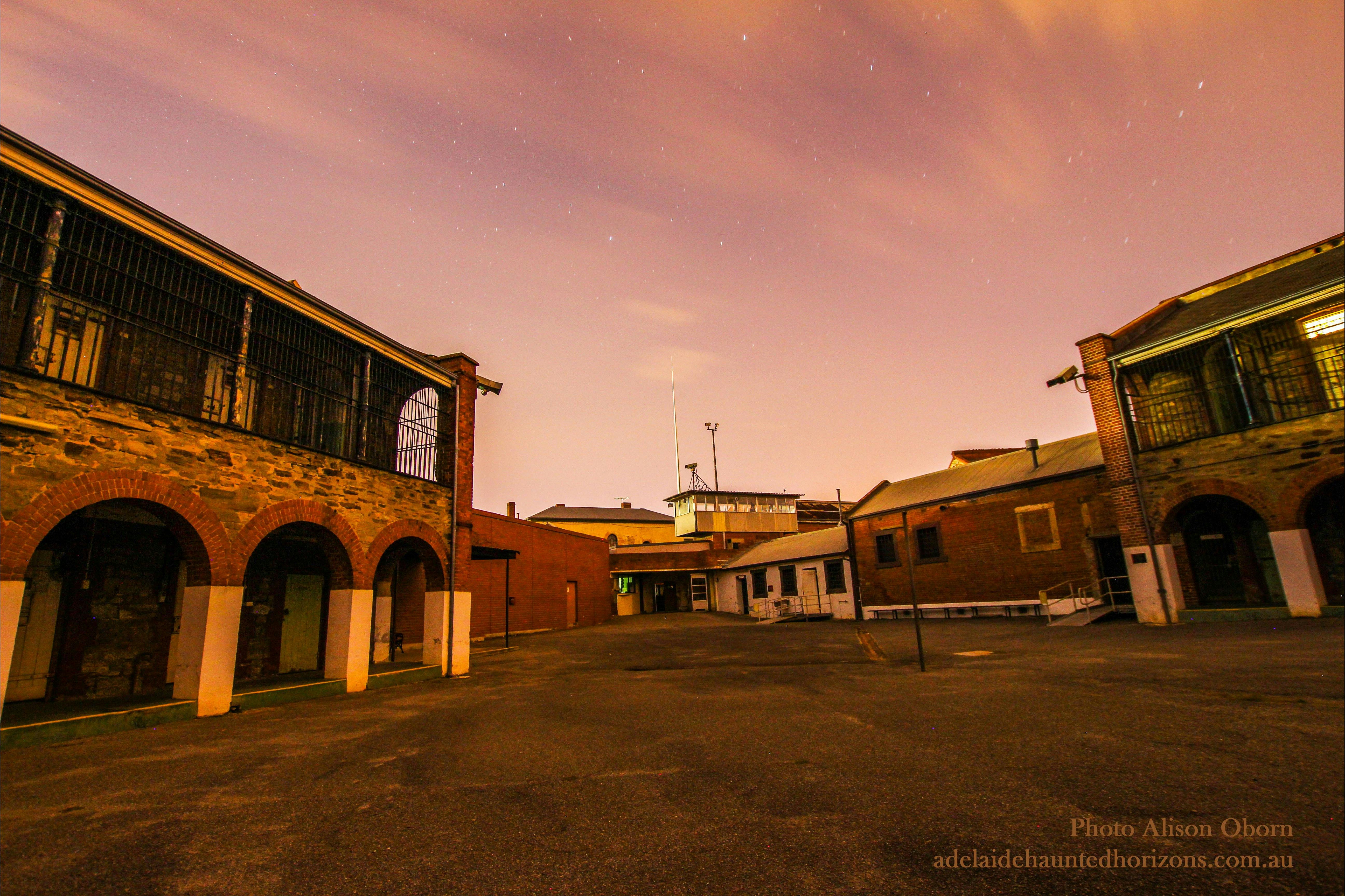 One of the many yards in the Adelaide Gaol