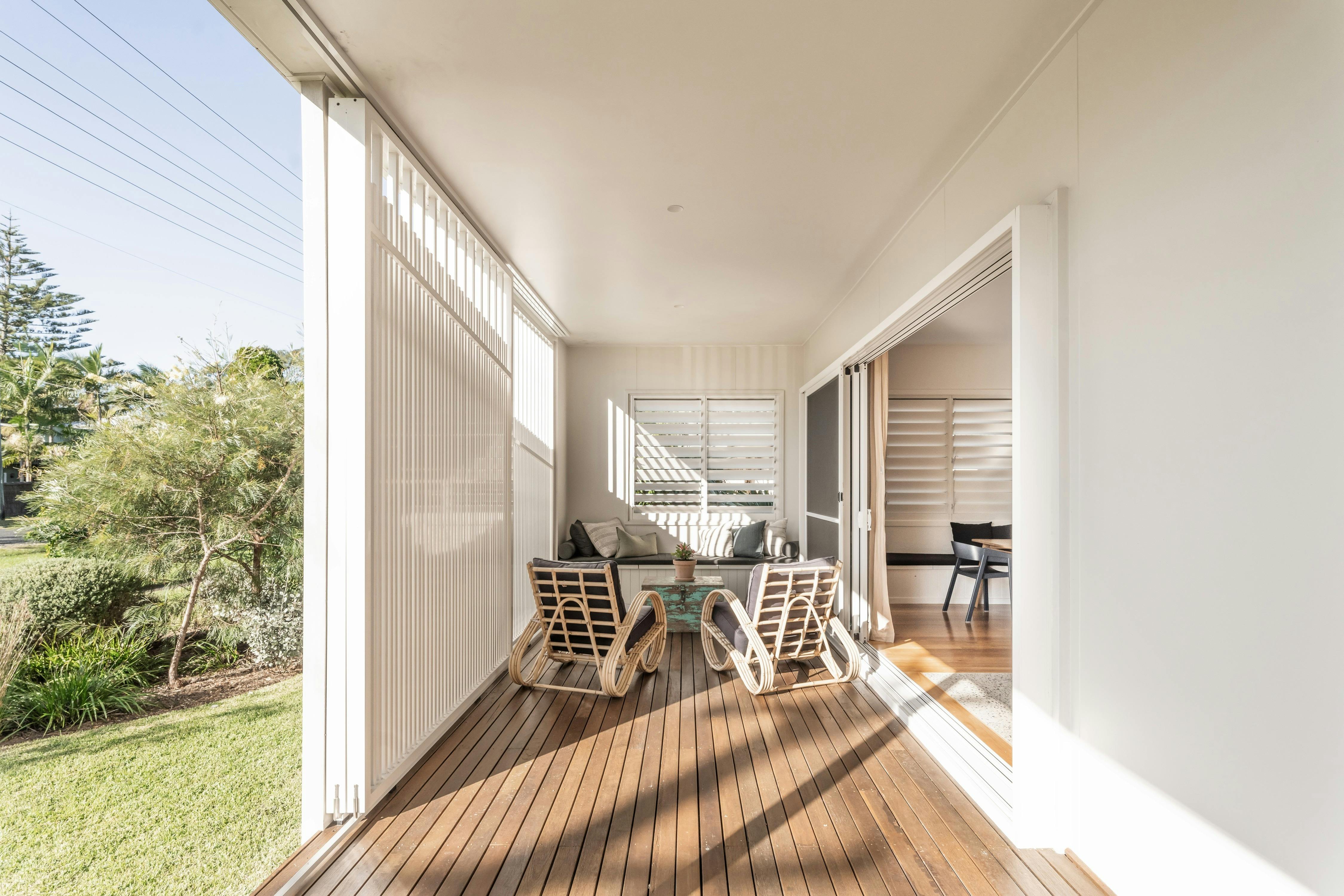 Balcony at holiday home Seasalt